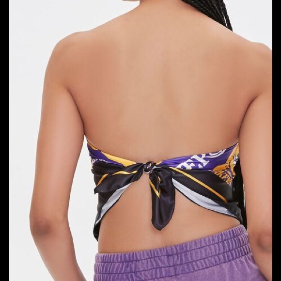 NWT LA Lakers Tie Back Tube Top - Picture 3 of 5